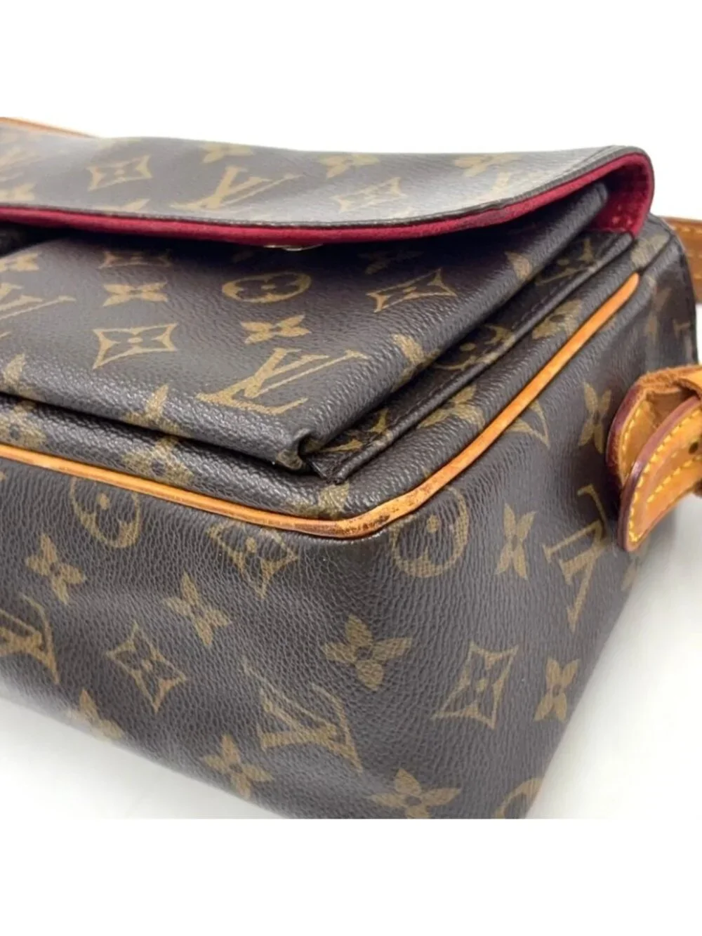Louis Vuitton Viva Cite MM Monogram Blurry Leather Brown Shoulder Bag Gold